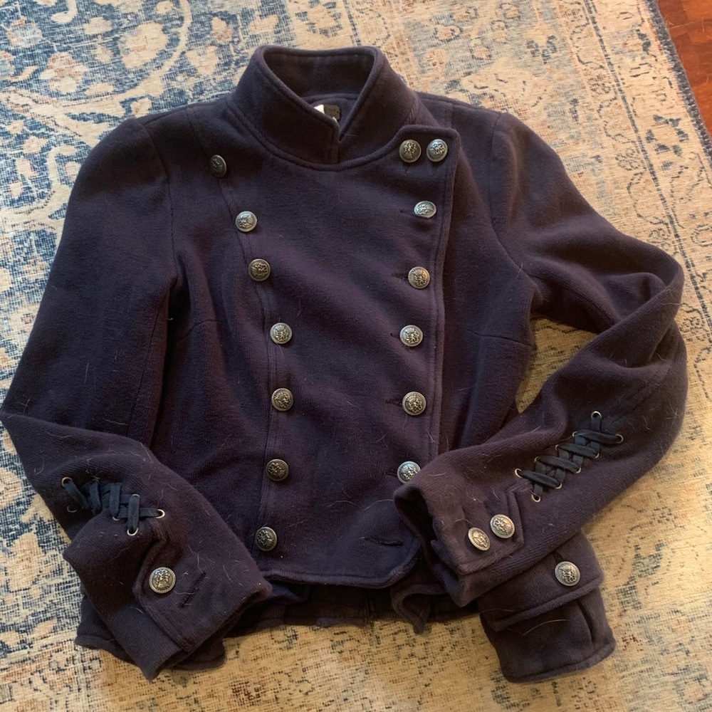 Vintage Free People corduroy jacket navy size 2
